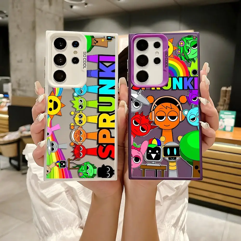 حافظة لهاتف سامسونج جالاكسي S25 Edge S24 S23 S22 S21 S20 Ultra Funda غطاء فضي من السيليكون