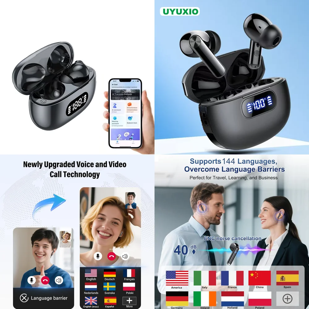 

OWS AI Language Translation Headphones Bt 5.4 Real Time Wireless Earbuds with 144 Online Languages Earphone for Travel Trending