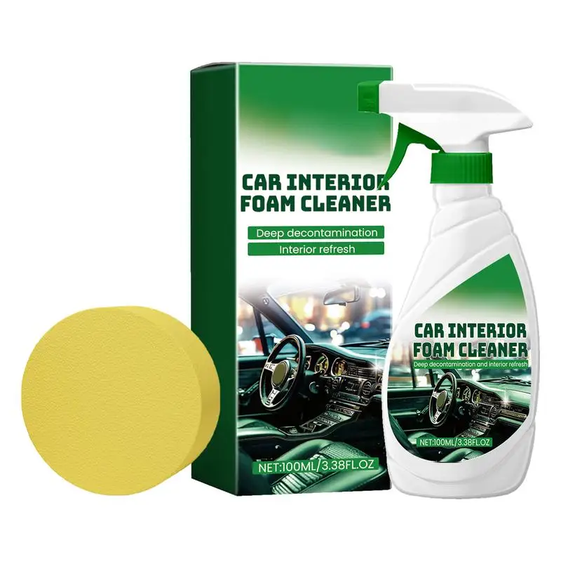 

Multifunctional Car Seat Cleaner 100ml Car Cleaning Spray Mild Interior Detailing Spray Car Cleaning Spray Effective Car Cleaner