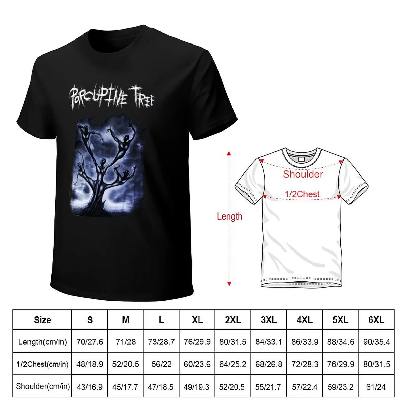 Porcupine Tree music Rock and heavy metal logo Ecelna T-Shirt Outdoor Sports Short Sleeve Top