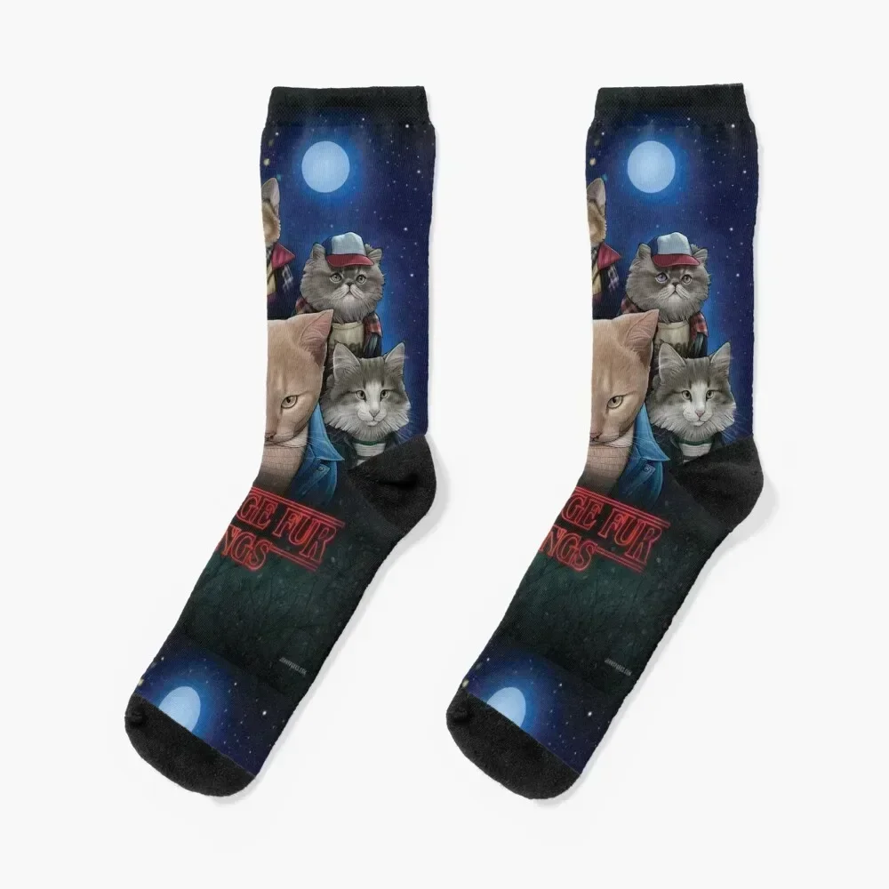 

Strange Fur Things Socks japanese fashion Soccer Men Socks Women's