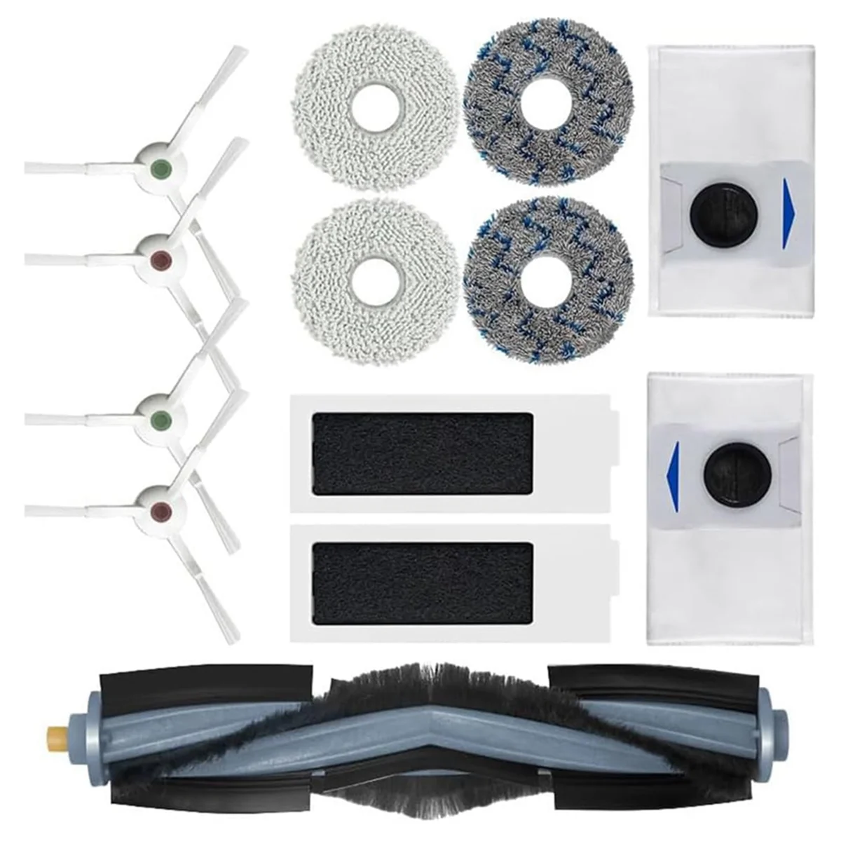 สำหรับ Ecovacs T20หุ่นยนต์ดูดฝุ่นทำความสะอาดด้านข้างหลักแปรง HEPA แผ่นกรองซับฝุ่นอุปกรณ์ถุงเก็บฝุ่น