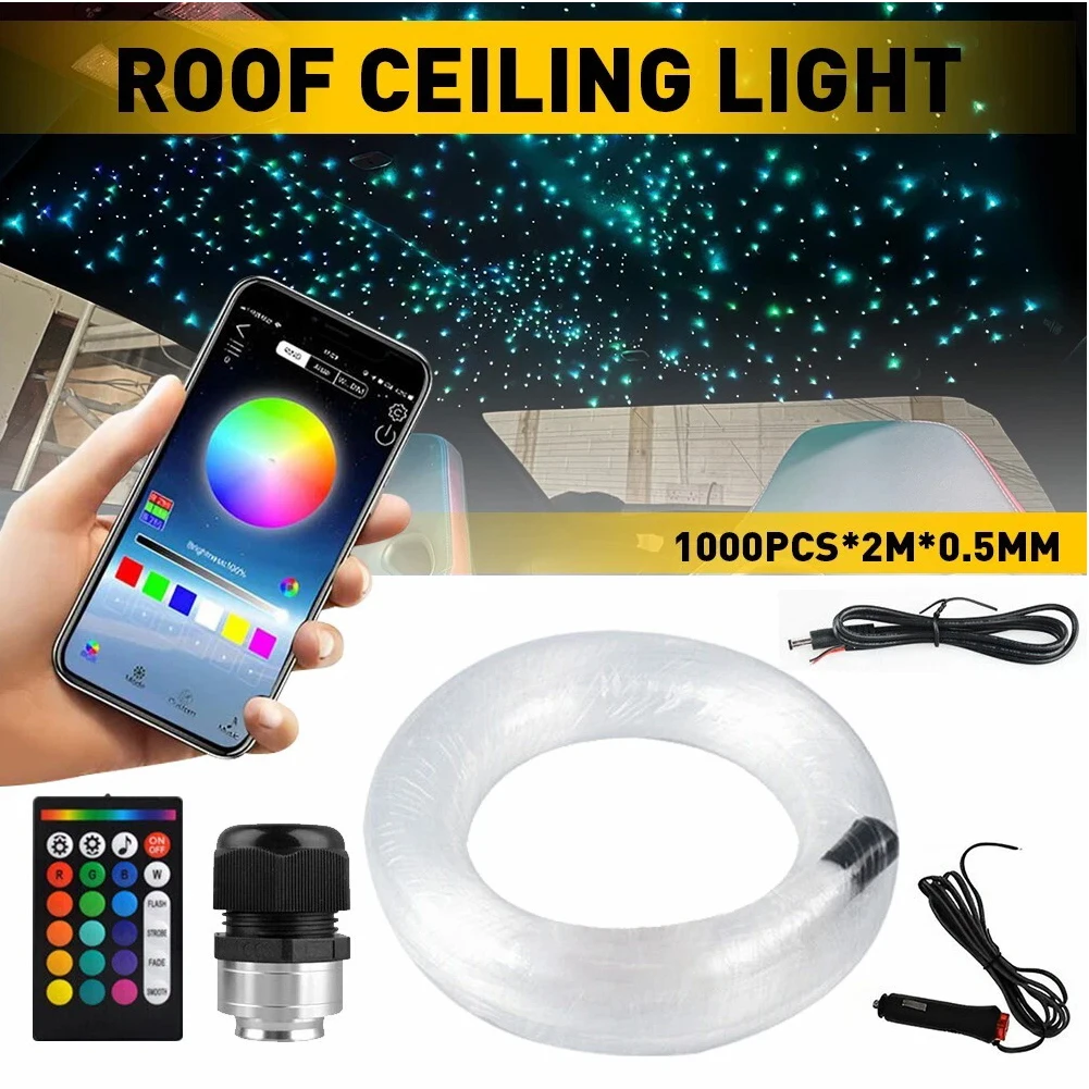 12W 16 couleurs voiture toit étoile lumière APP contrôle voiture ciel étoilé lumière atmosphère lampe pour ciel étoilé plafond