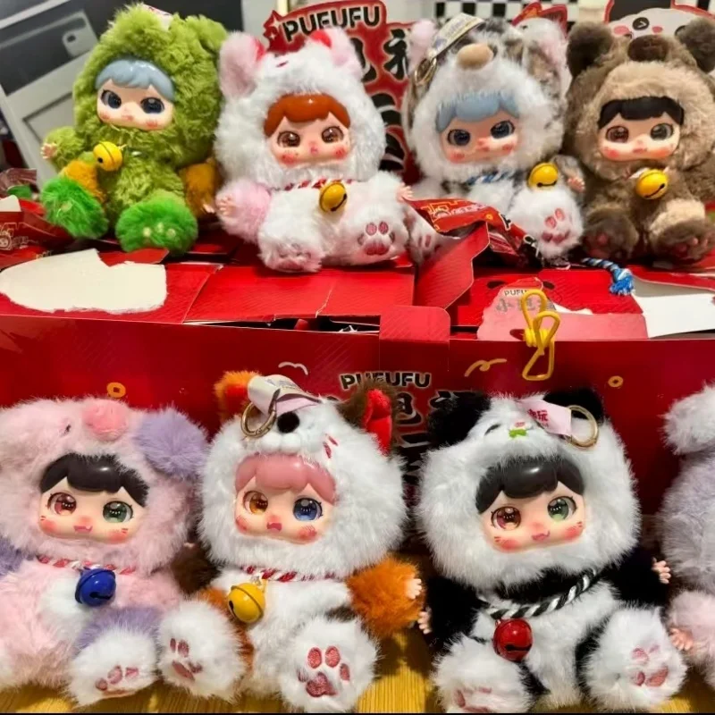 

Baby Three Pufufu Good Luck Bell Series слепая коробка рюкзак кулон загадочная коллекционная модель настольный орнамент подарок для девочки игрушки