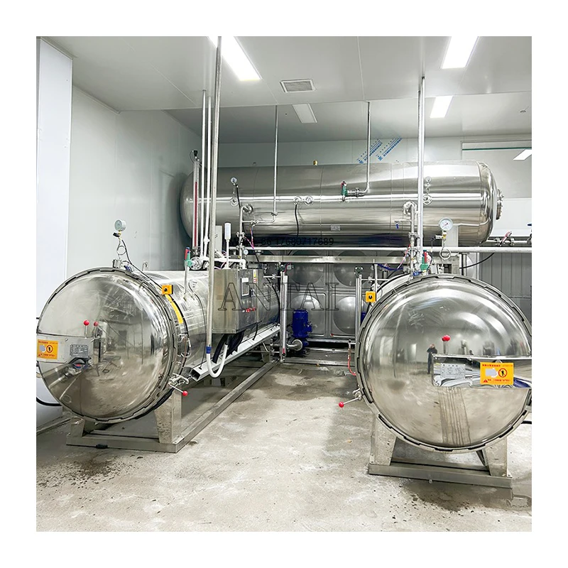 Customized High Pressure  Sterilizer  Machine New Condition Autoclave Water Immersion Retort Meat Sausage