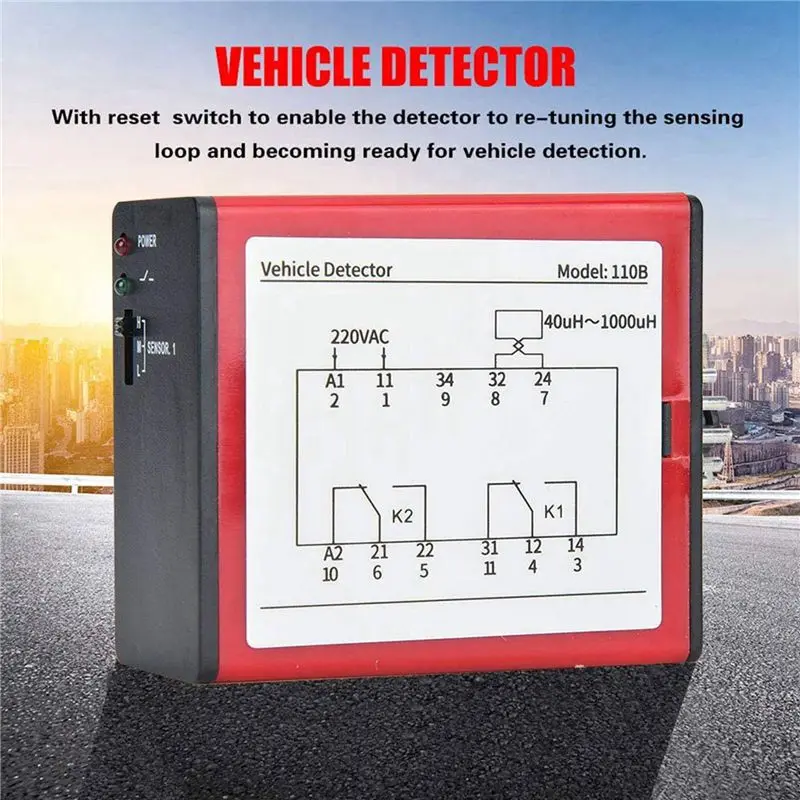 -[Retail TX] 3X 110B Vehicle Detector AC220V Single Channel Inductive Vehicle Loop Detector For Car Parking Lot Access Control - view 3