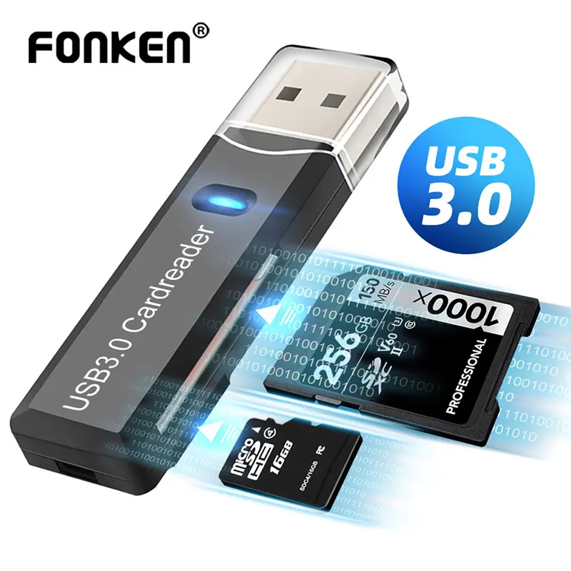 TF SD Card Reader USB 3.0 Cardreader Micro Sd Card To Usb Adaper Smart Card Reader Memory Lector De Tarjetas Laptop Accessories