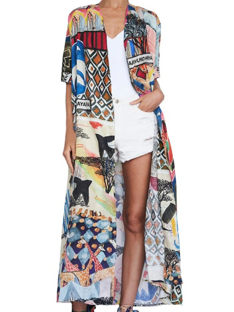 فستان شاطئ طويل صيدا دي برايا الشاطئ التستر قفطان سارونغ فيستدو ملابس سباحة التستر روب دي بلايا تونك بيتش # Q796 #5