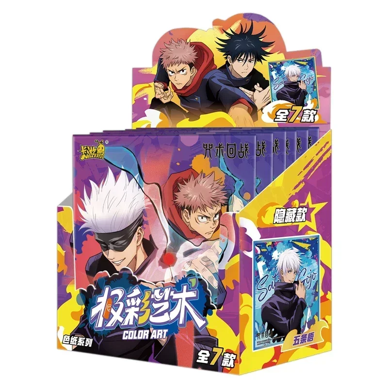 Jujutsu Kaisen Card Colorful art paper acrylic Gojo Satoru Fushiguro Megumi Flash Gold Collection Card Toy Gift