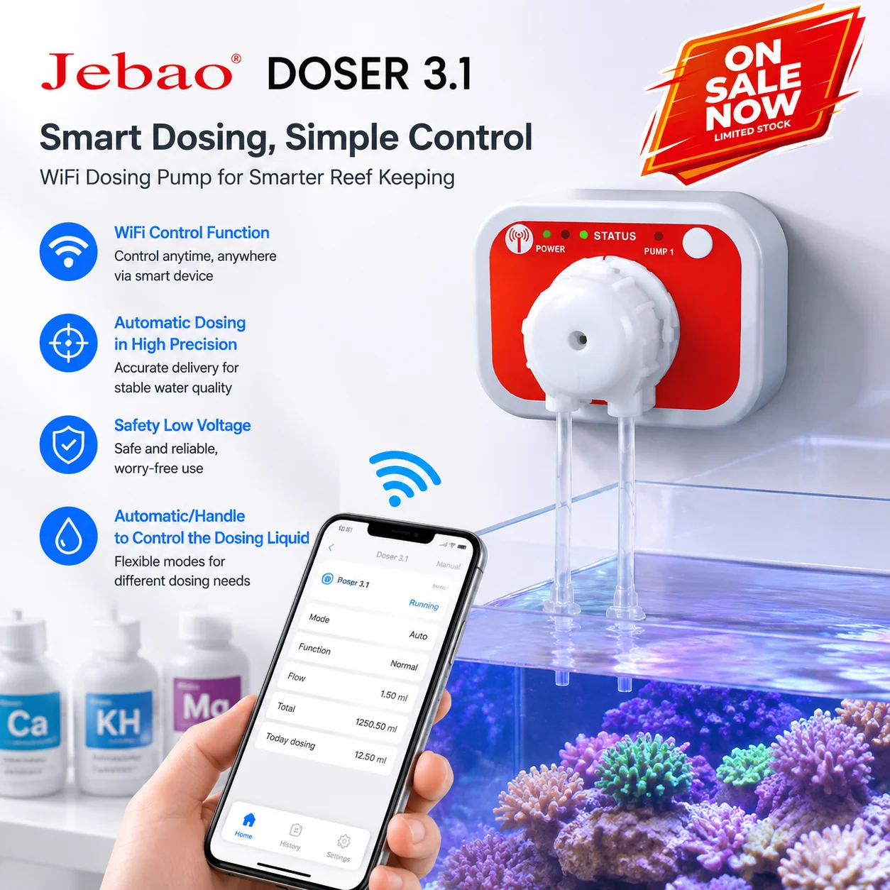 Reef Aquarium - Jebao Jecod DOSER MD WIFI Control