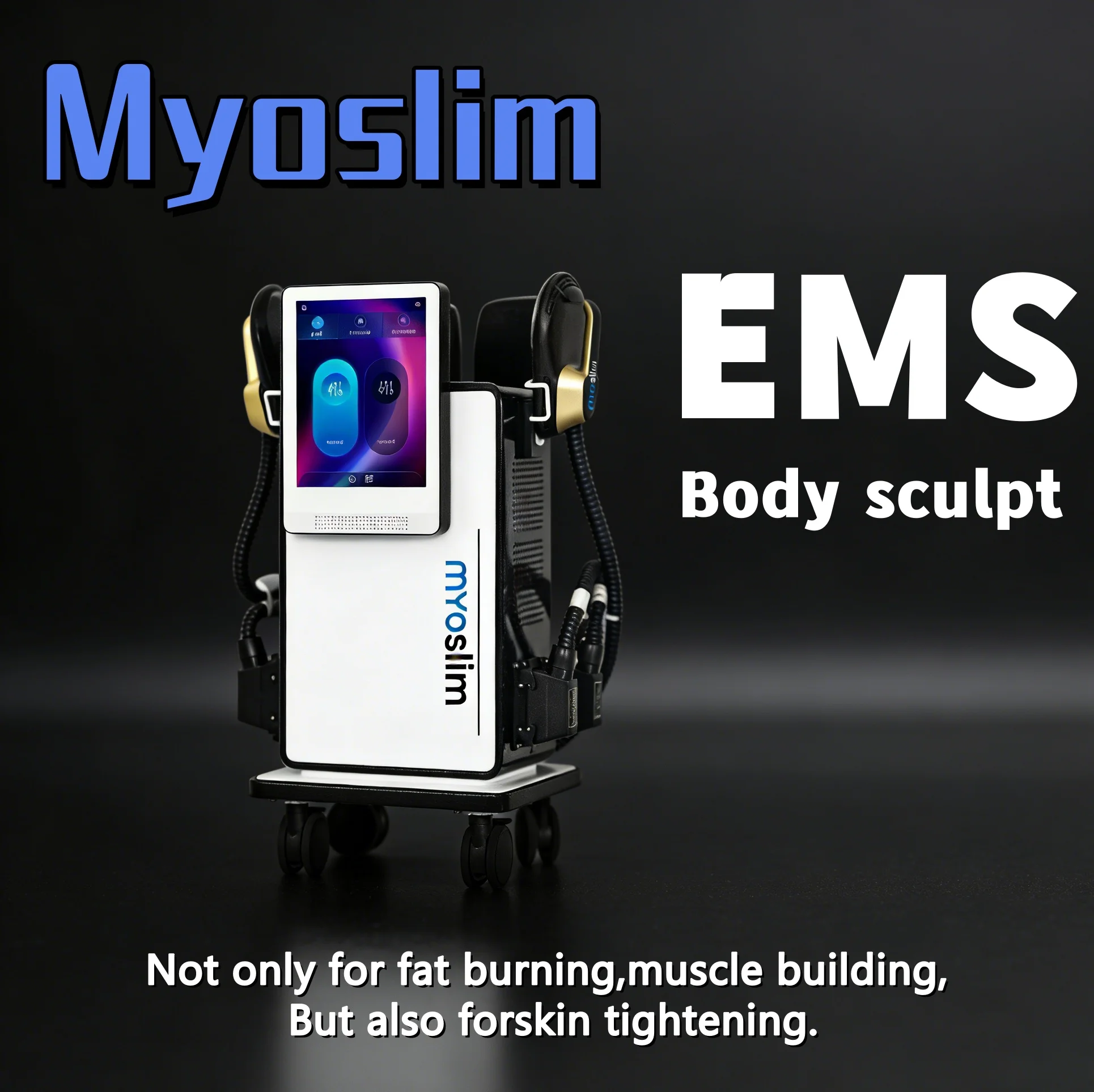 

MYOSlim EMS Скульптурирование тела | Большой сенсорный интерфейс | Высокоэффективный аппарат для сжигания жира и наращивания мышечной массы HIT-EMT
