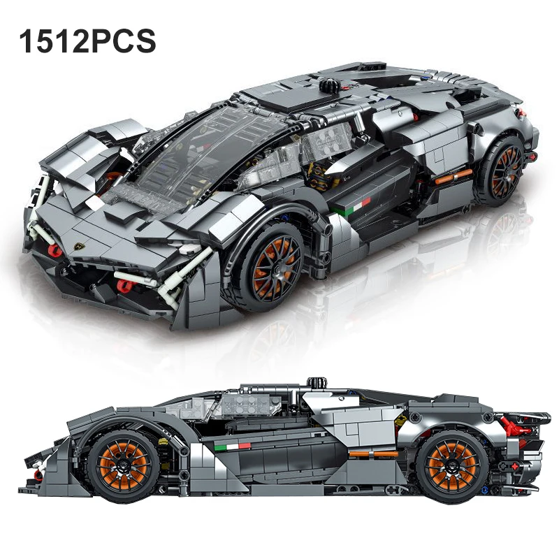 1512pcs technische v14 lamborghnised terz Sportwagen Bausteine Fahrzeug Modell Ziegel Lernspiel zeug Geburtstags geschenke Junge Kinder