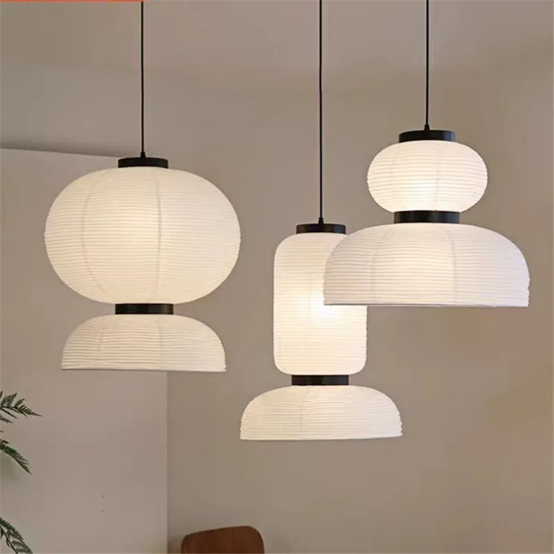 Akari Noguchi Paper chandelier led hanging Tense pendant lamp For Living Room Home Decor wabi sabi Decor restaurants Bar Lamp