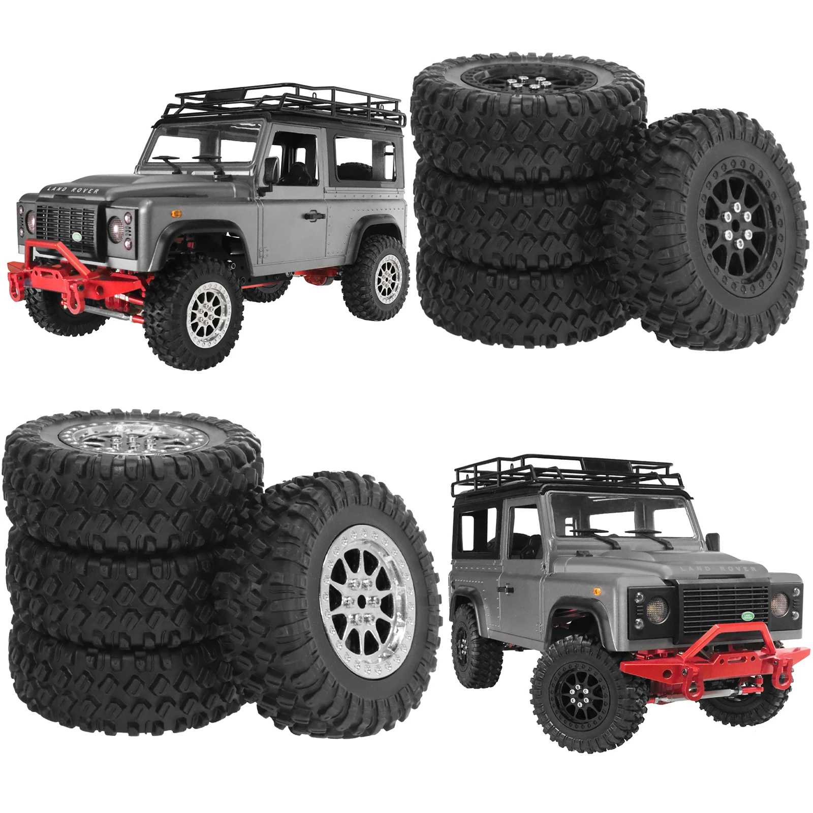 4PCS Plastic Clamp Tire Hub Inner Cotton Tire 70mm Inner Diameter 5mm For MN D90 MN98 MN99S MN82 WPL C14 C24 C34 B14 B24 RC Car