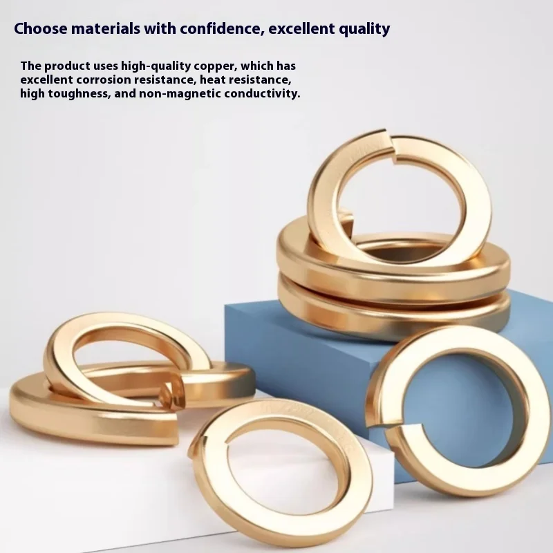 النحاس الربيع غسالة M2 M2.5 M3 M4 M5 M6 M8 M10 M12 - M20 سبليت الربيع غسالة قفل مطاطا طوقا نوع مفتوح رصاصة وسادة