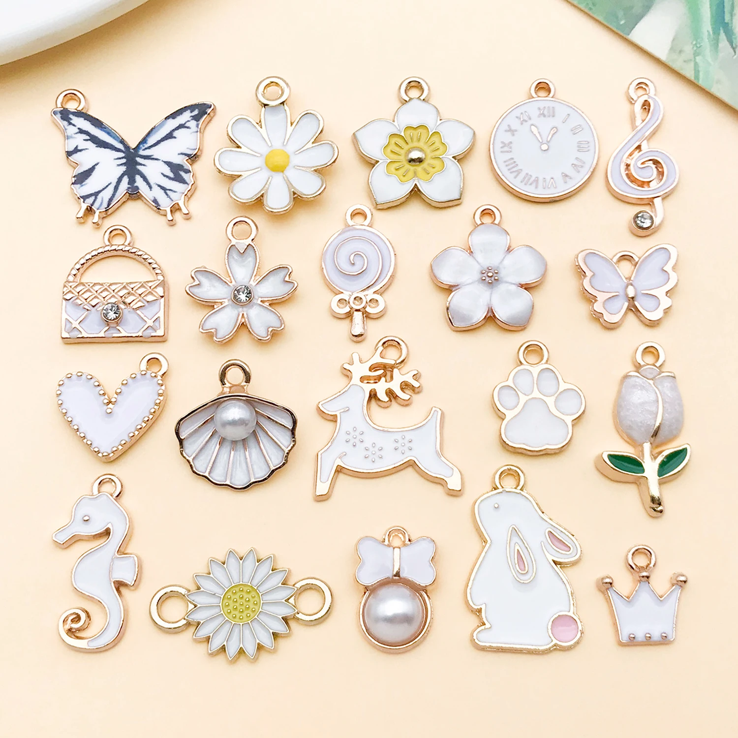 10/20pcs Enamel Charms Alloy Various Styles Pendants For DIY Bracelets Necklaces Earrings Jewelry Making Accessories Supplies