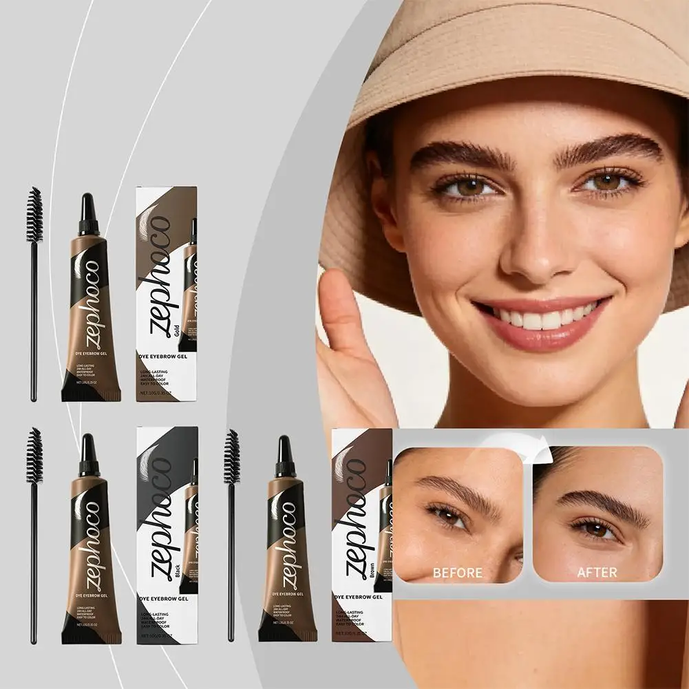 جل حواجب مقاوم للتلطخ - تركيبة طويلة الأمد مقاومة للماء ومقاومة للعرق، حواجب شفافة نابضة بالحياة للبشرة الدهنية