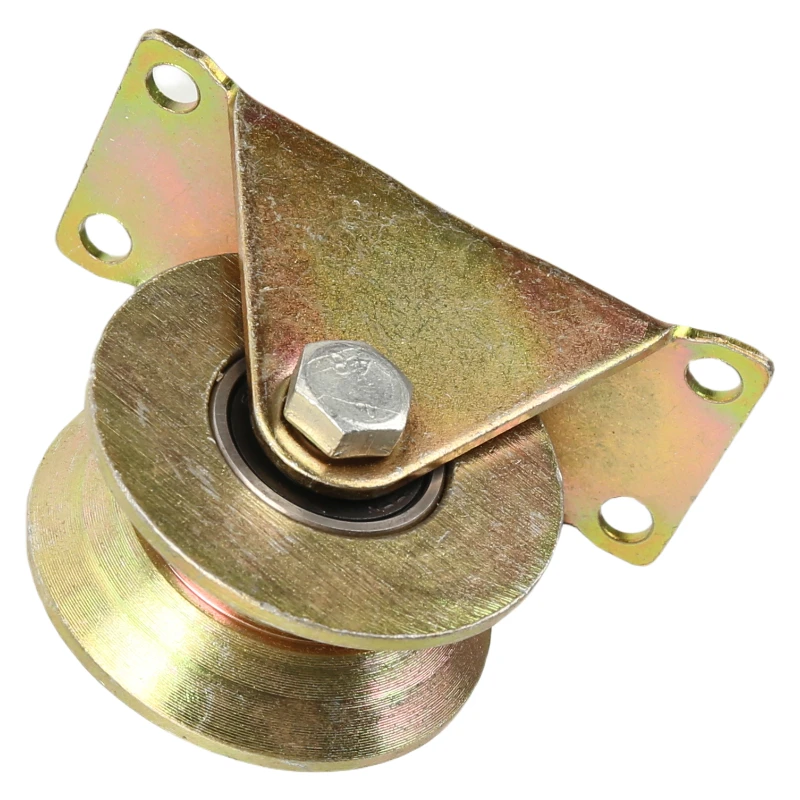 Roda pequena de porta deslizante - 50 mm de diâmetro com ranhura de rolamento em forma de U, resistente para ferro angular e trilhos guia