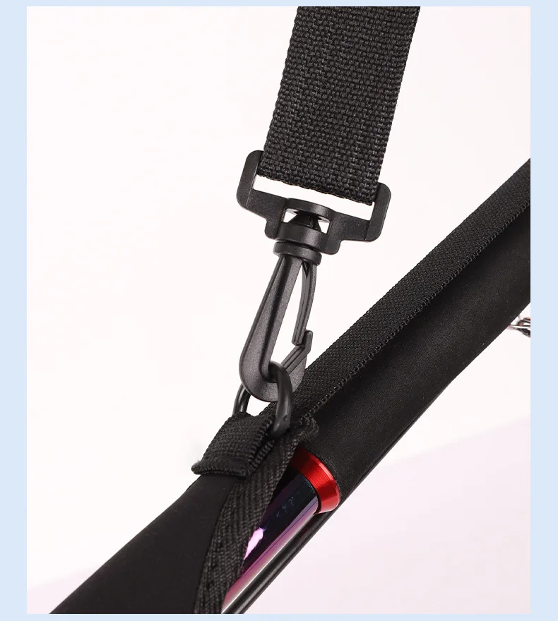 Angelrute Lagerung Tasche Einstellbare Angelrute Schulter Gürtel Tragbare Angelrute Gürtel Schutz Reel Angeln Zubehör – Detail 10