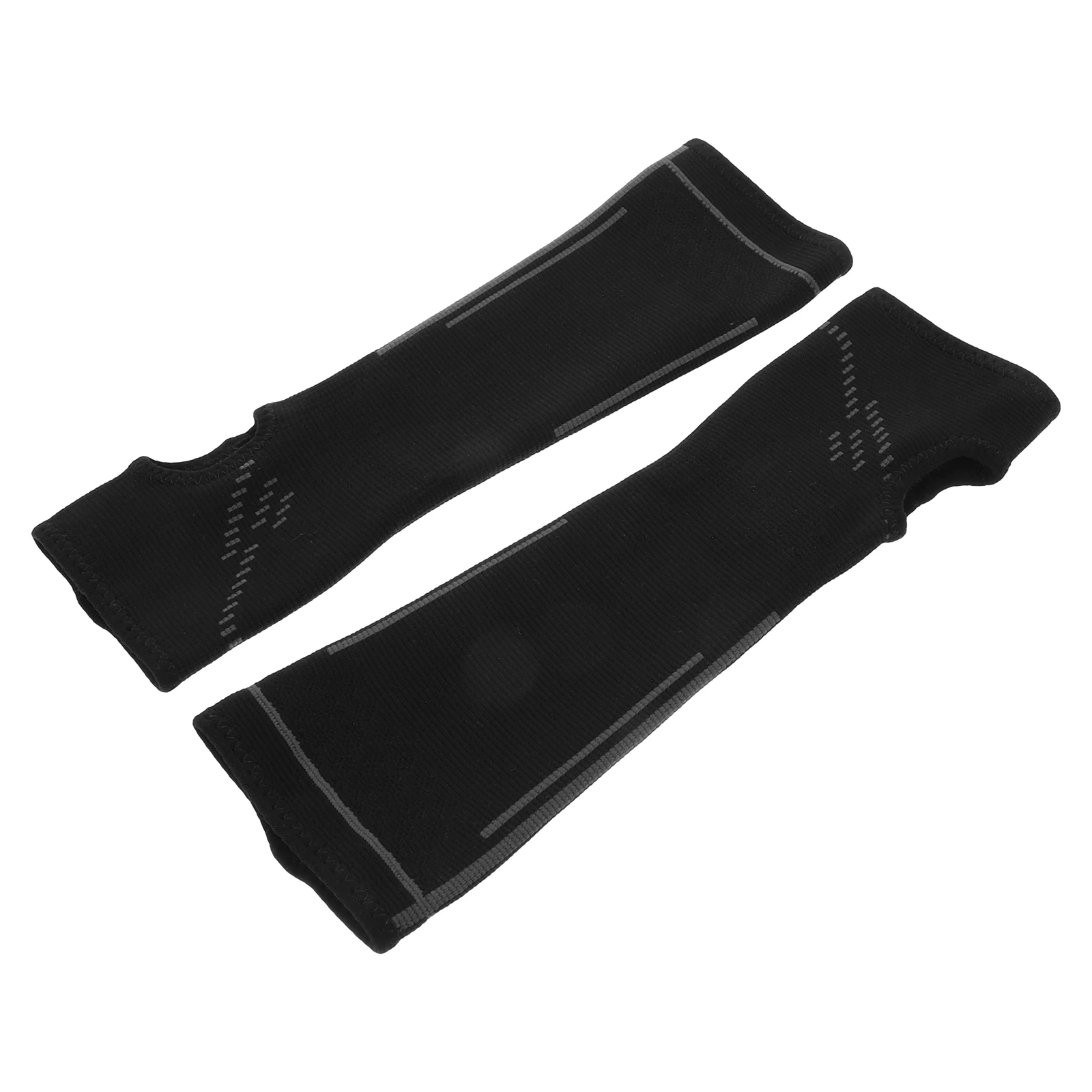 

2pcs Long Volleyball Arm Sleeves Youth Sports Wrist Forearm Guards Extended Breathable Black Athletic Sleeves For Training