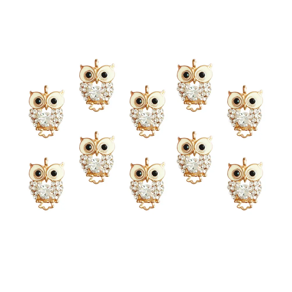 

10Pcs Unique Owl Design Alloy Pendants DIY Charm Jewelry Making Kit for Necklace Bracelet Dangle Sweater Chain Keyring Gift