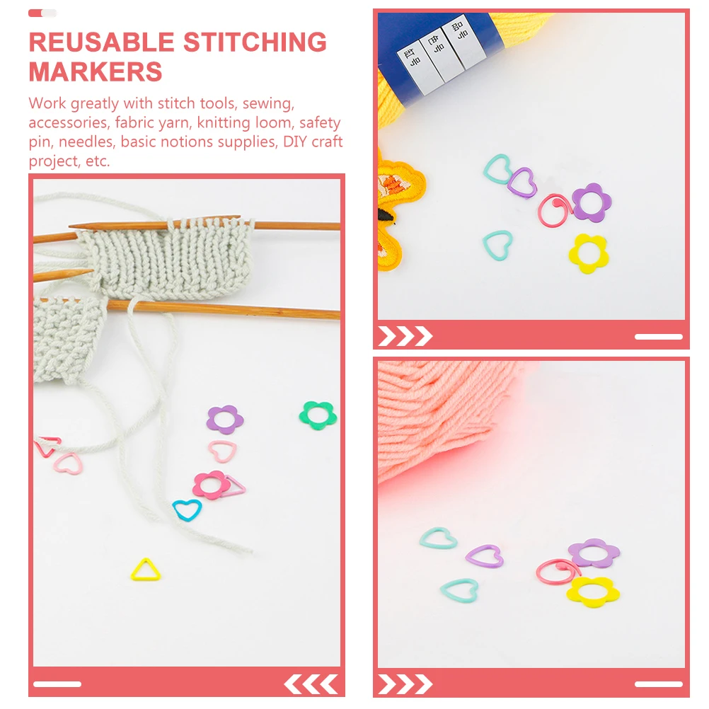 

50pcs Metal Stitch Markers Mixed Color Crochet Tools Lightweight Easy to Carry Store DIY Craft Knitting Accessories