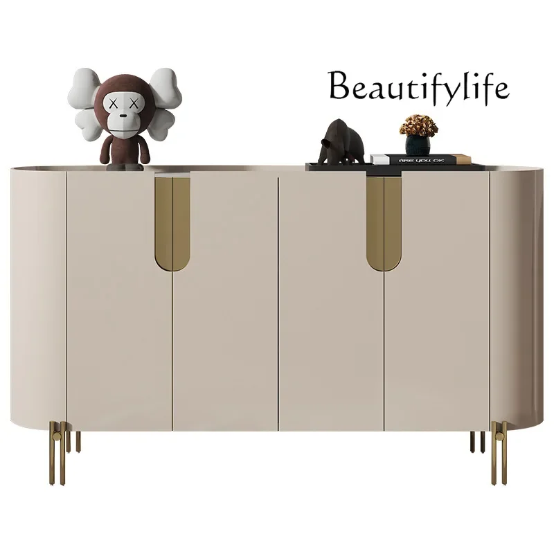 

VIPItalian minimalist entrance cabinet semi-round cabinet living room locker decorative cabinet partition