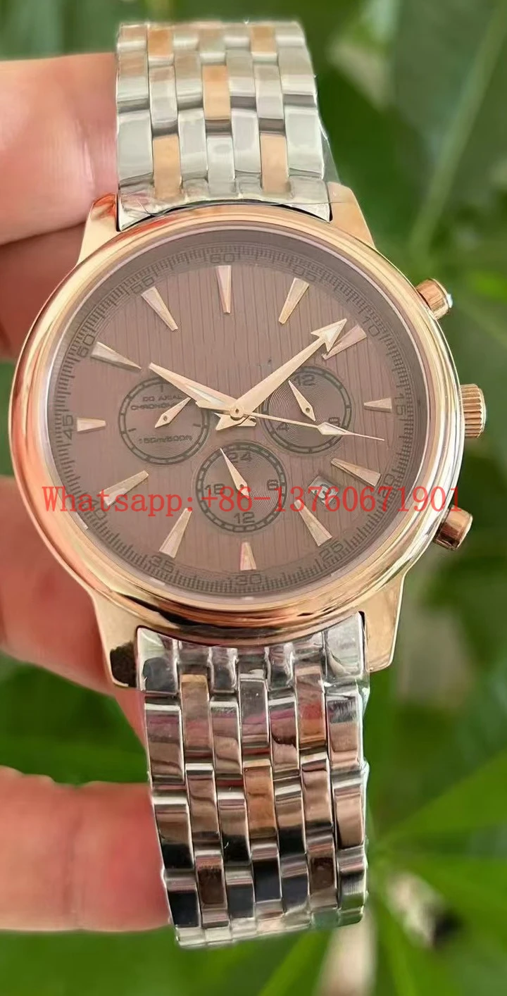 Luxo novo relógio mecânico masculino relógios automáticos aço inoxidável rosa ouro preto branco moda relógio de pulso 42mm