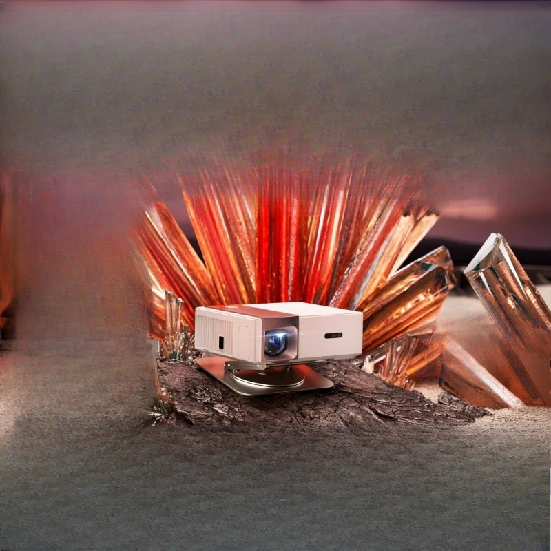 Projector, household clear day bright light direct projection office conference laser projector