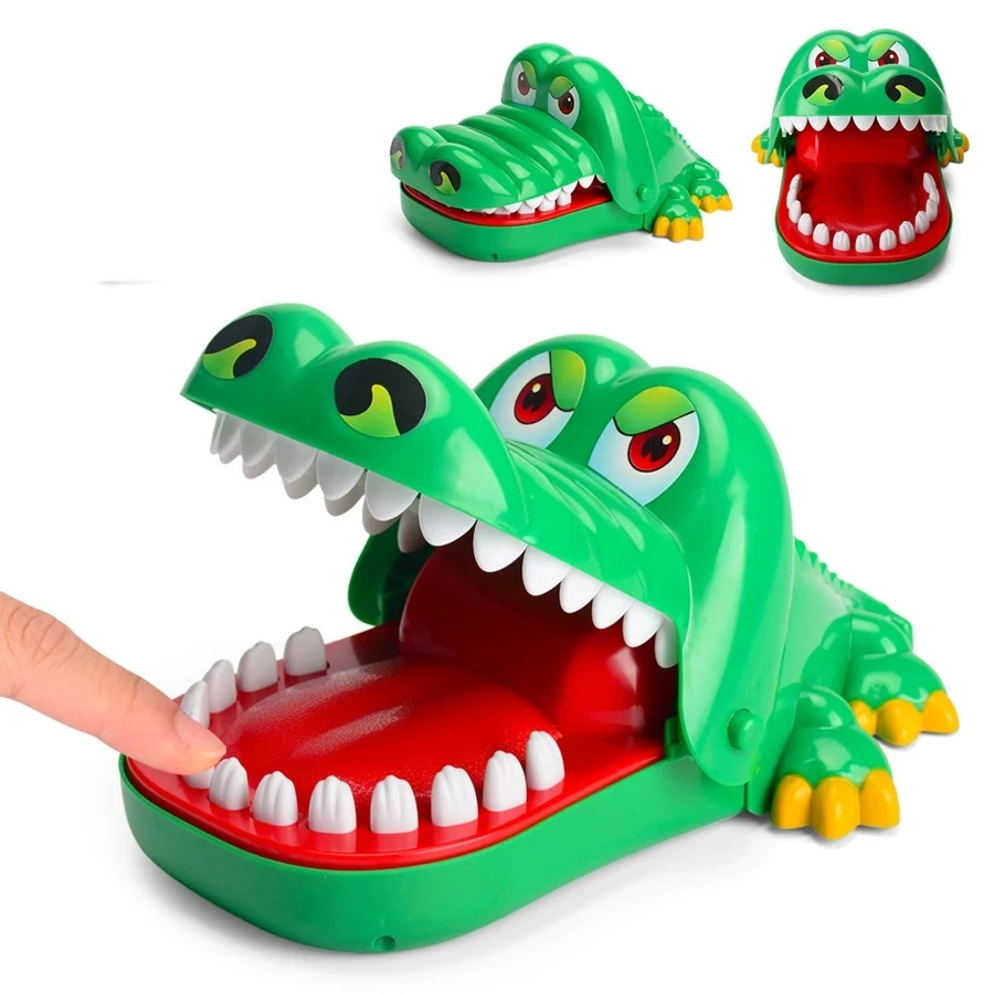 Fun Thriller Crocodile Teeth Bite Finger Toy Two-Player Lizards Mask Card Game Frog Tongue Sticking Out Parent-Child Toy Gift