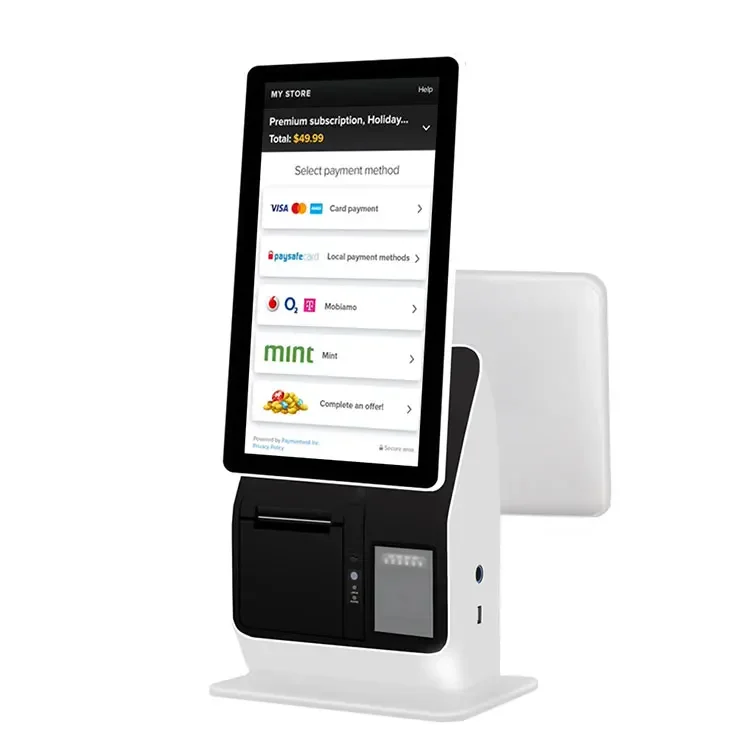 Desktop Restaurant 15.6 Inches Mini Touch Payment Point of Sale System Nfc Pos Terminal Self Service Ordering Kiosk