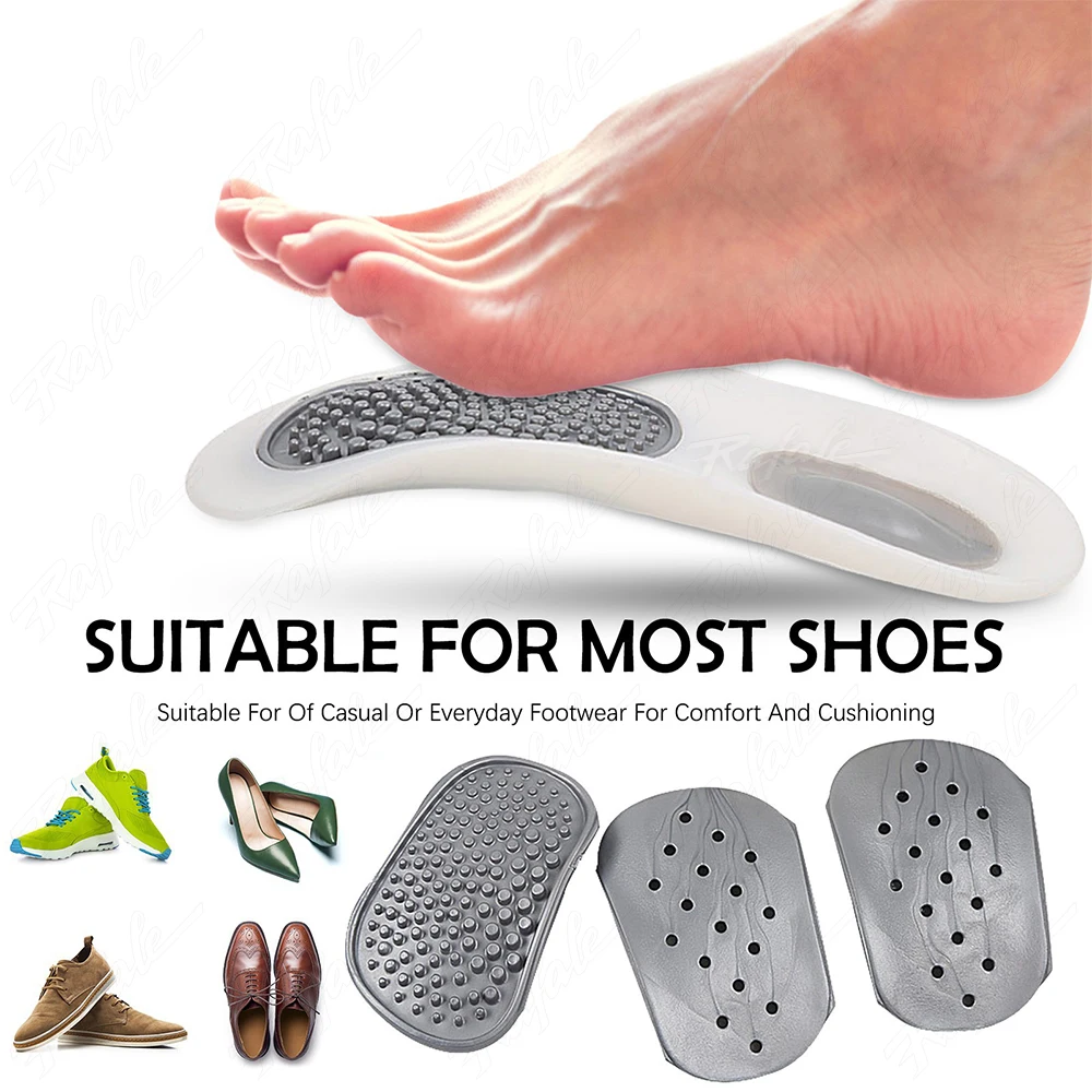 1 Set Orthotics Arch Support Massage Insoles For Flat Feet Orthopedic Half Shoes Soles Insoles For Men Women Shoe Pads Foot Care