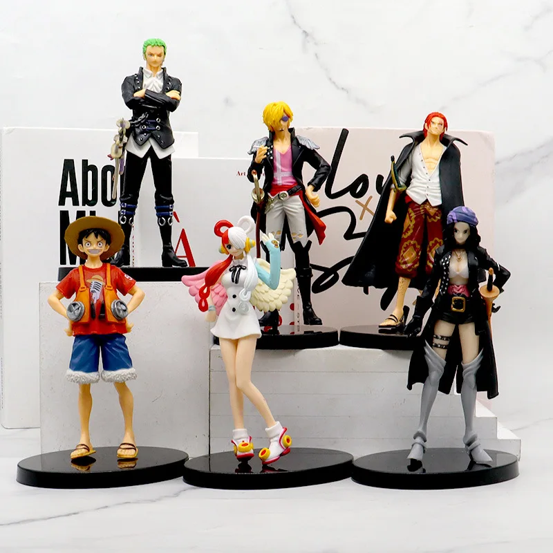 Cartoon Anime One Piece Nami Uta Luffy Zoro Sanji Robin Shanks Model Toys Figure Gifts