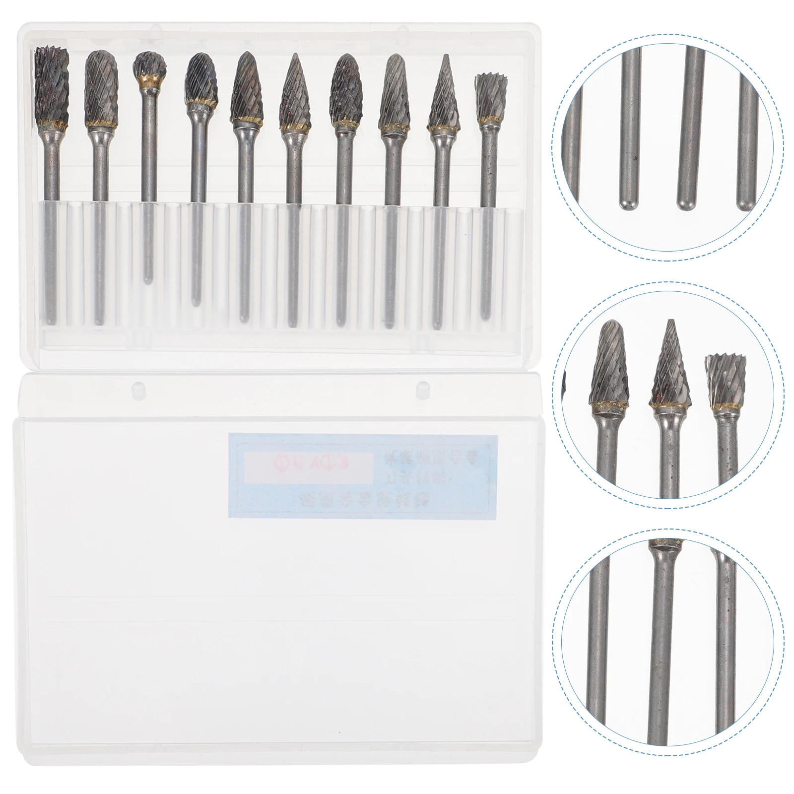 

10pcs Rotary Set Shaped Drill Grinding Bits for Wood Carving Tools Tungsten Steel Grinder Accessories Polishing