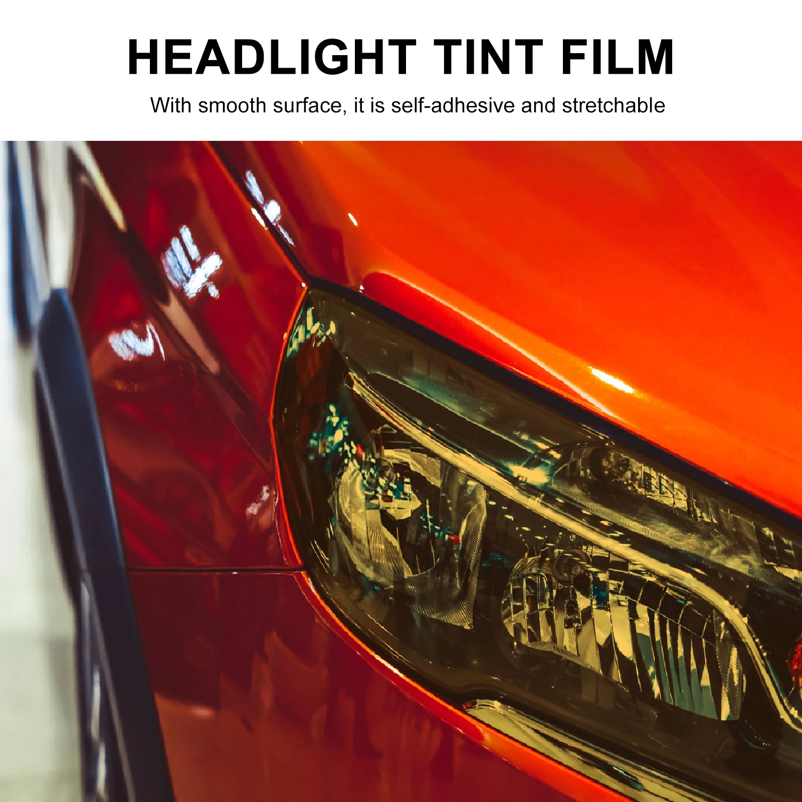 

Car Headlight Tint Film Sticker Waterproof 90% Transparent Scratch Resistant Stretchable Decal for Fog