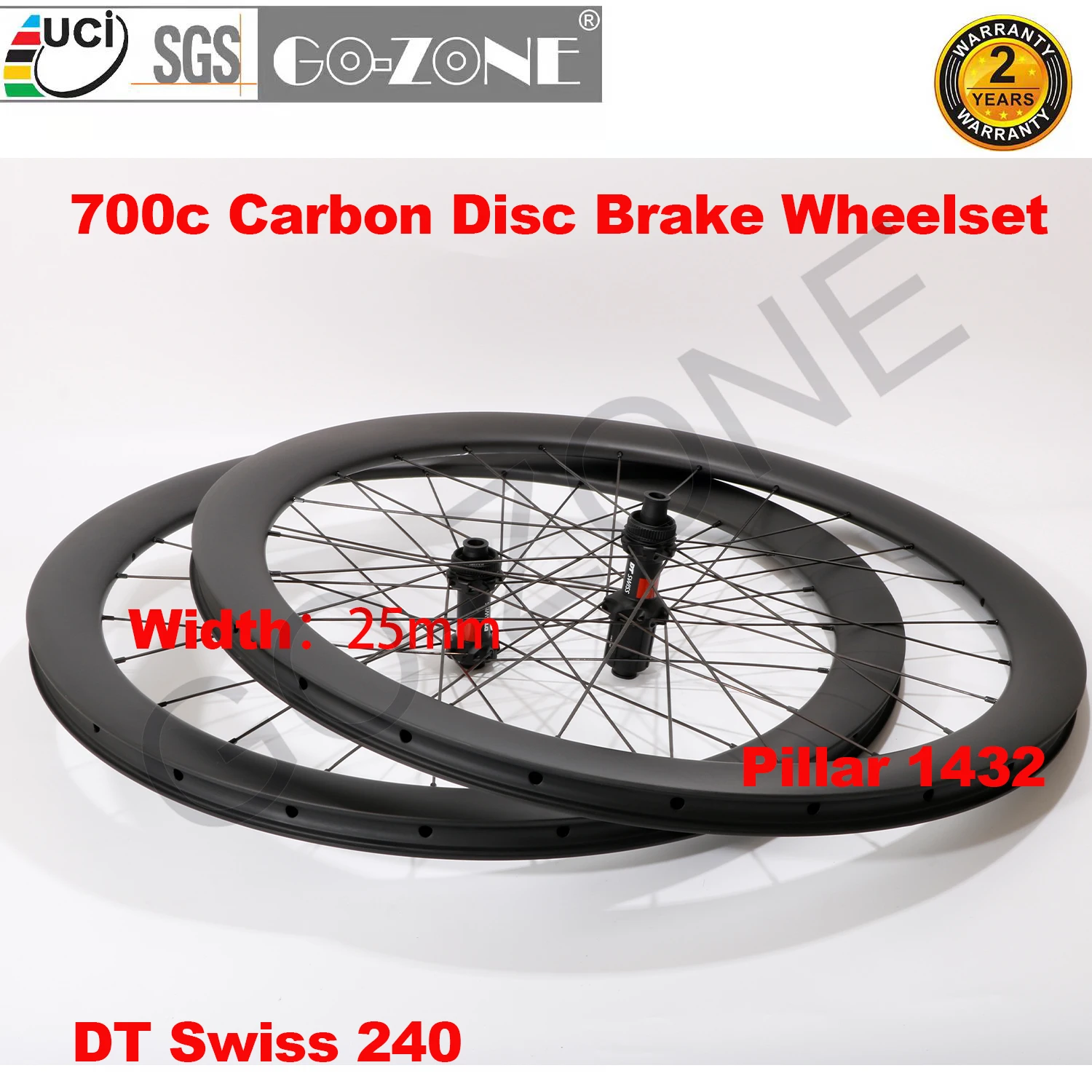 New Carbon 700c Wheelset Disc Brake Clincher Tubeless Tubular DT 240 Straight Pull Carbon Road Disc Brake Wheels