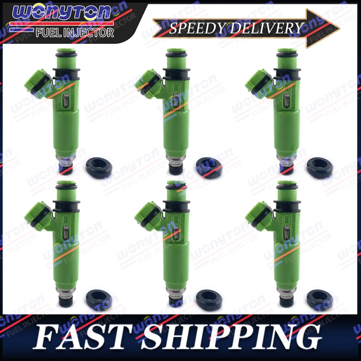6PCS Fuel Injector For 1998-2003 Mitsubishi Montero sport 3.0L V6 195500-3170