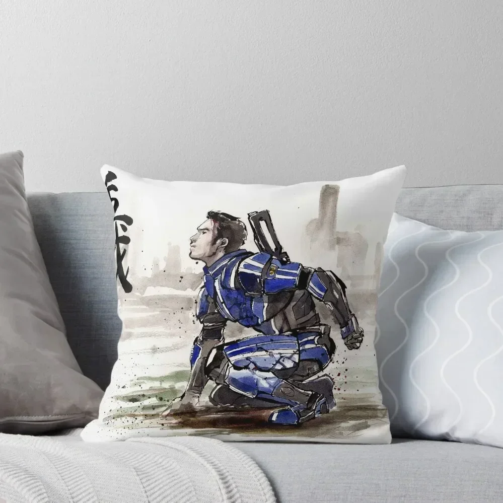 

Kaidan from Mass Effect series Sumie style Righteousness Throw Pillow luxury home accessories Elastic Cover For Sofa pillow