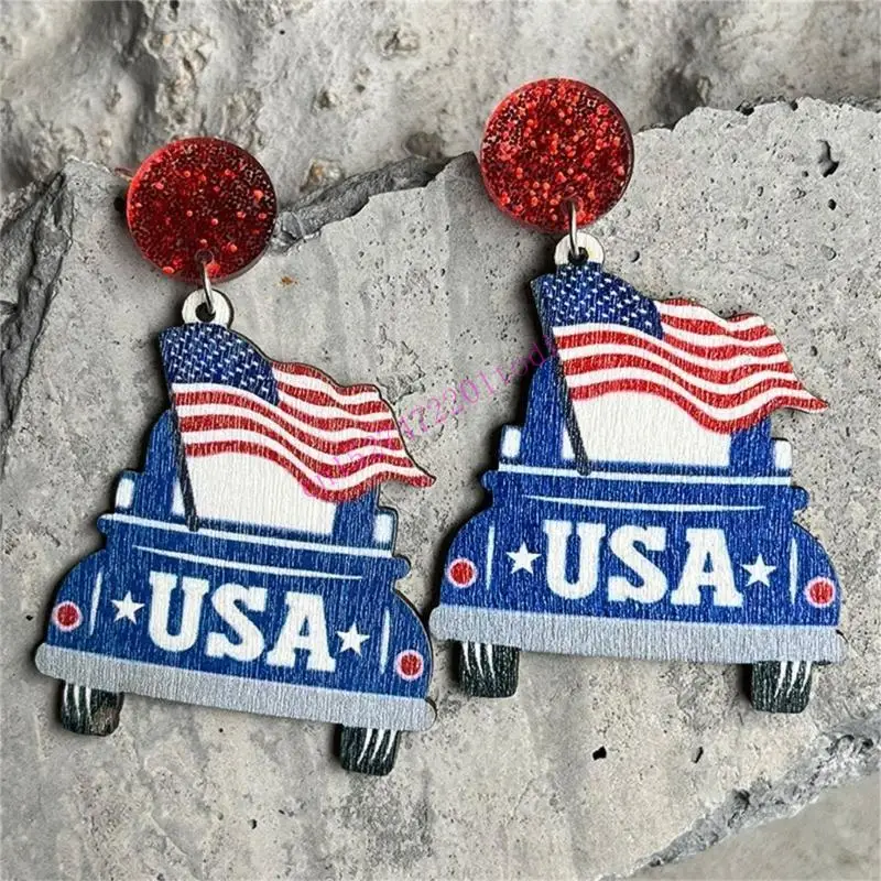 Independence Day Dangle Earring Statement Earrings Festival Decor M76B