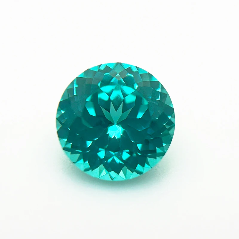 Laborgezüchteter Paraiba Rundschliff Neonblauer Schmuckstein für DIY Charms, Schmuckherstellung, Ringe, Halsketten, Ohrringe, Hauptmaterialien, Zertifikat – Detail 5