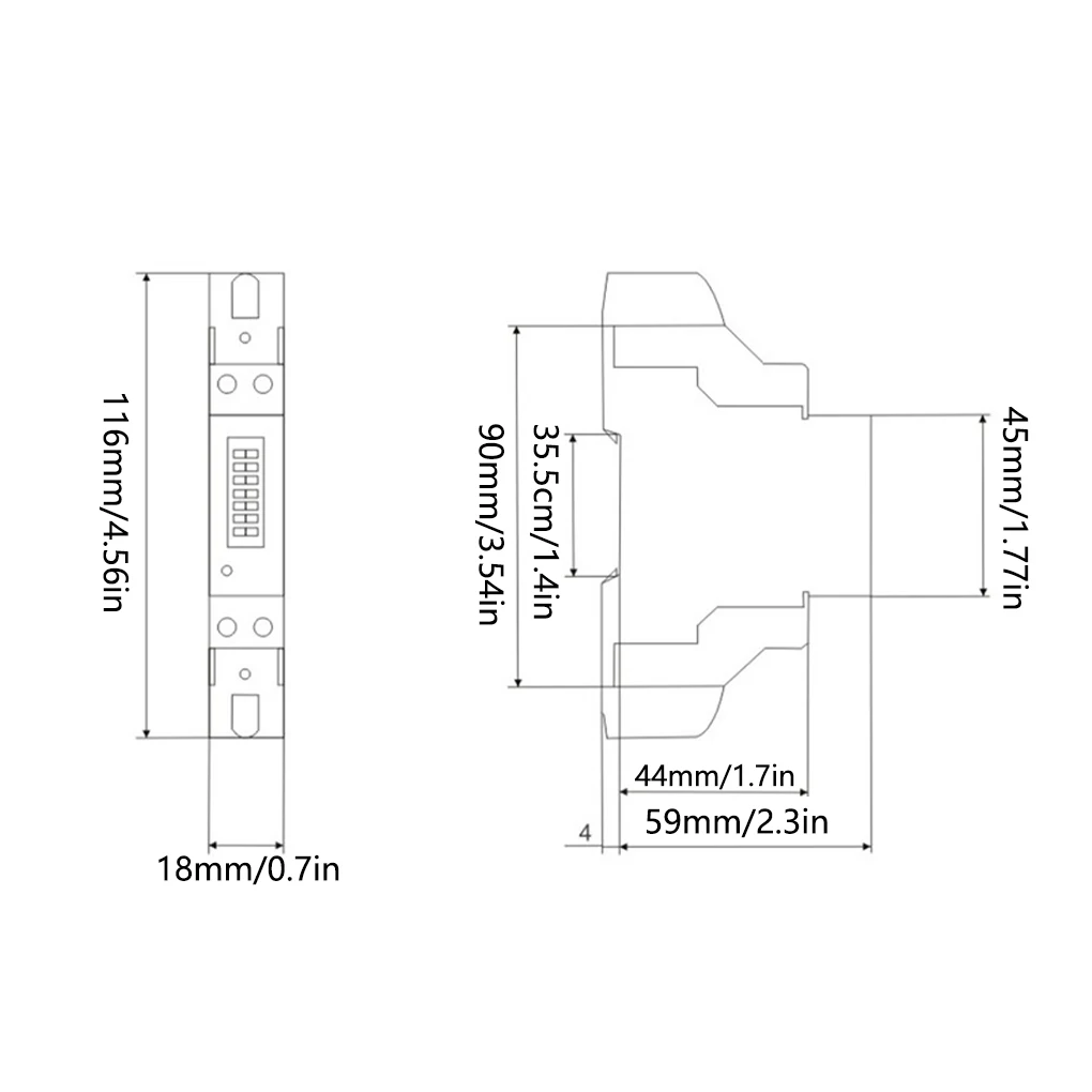 Watt Hour LCD Display Din Rail Digital Energy Meter Electric Measurement with Backlight Clearly Voltage Repair Tools