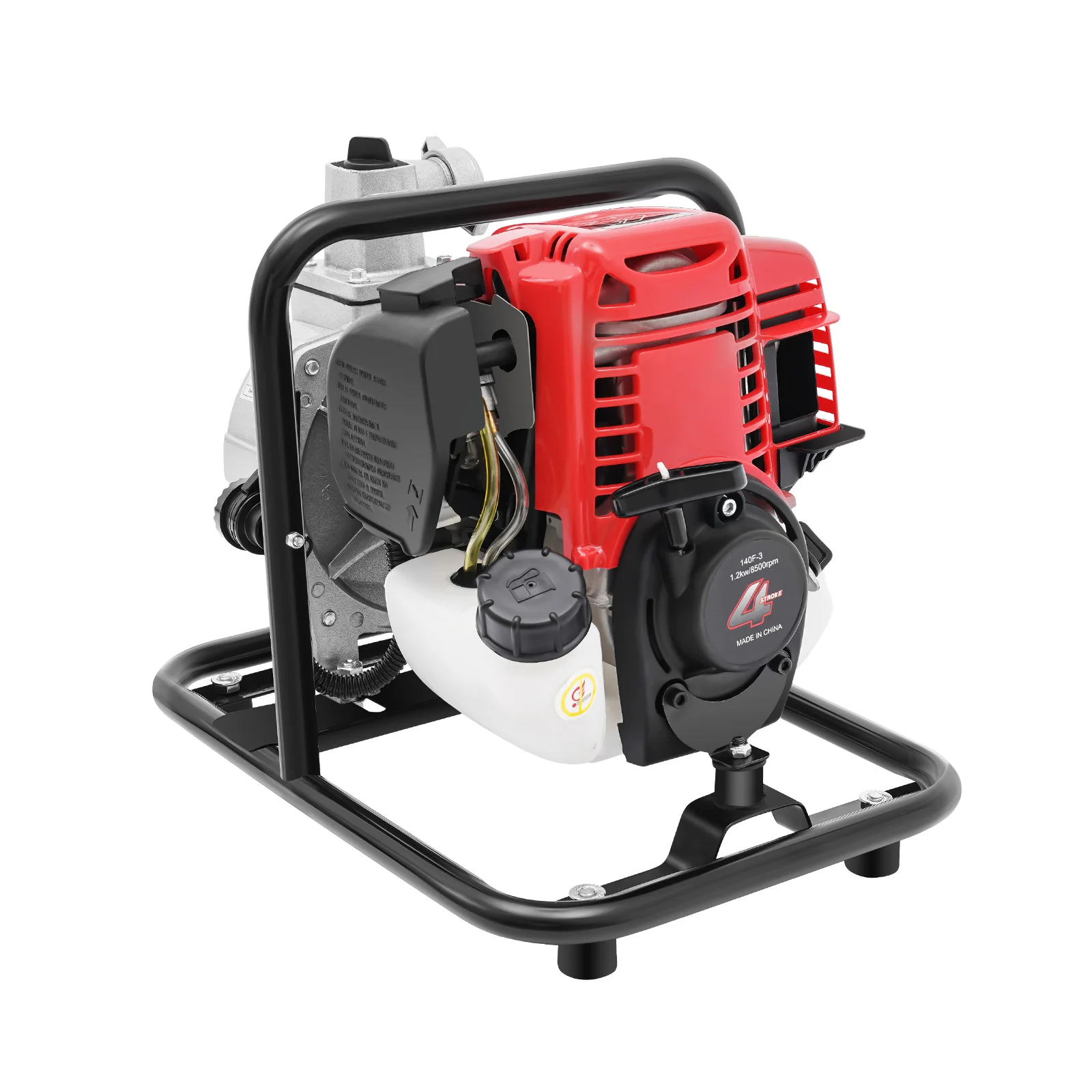 

4-тактный бензиновый водяной насос из углеродистой стали и алюминиевого сплава, отдача запуска, для орошения, пожаротушения и строительства