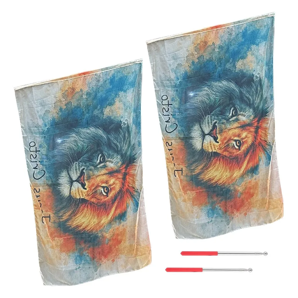 with Telescopic Sticks Belly Dance Accessories Props Scalable Rods Multicolor Rectangle Flags Lightweight Portable Dance Props