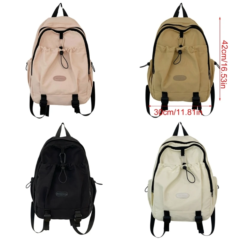 Mochila nylon elegante mochila esportiva capacidade para escola viagens