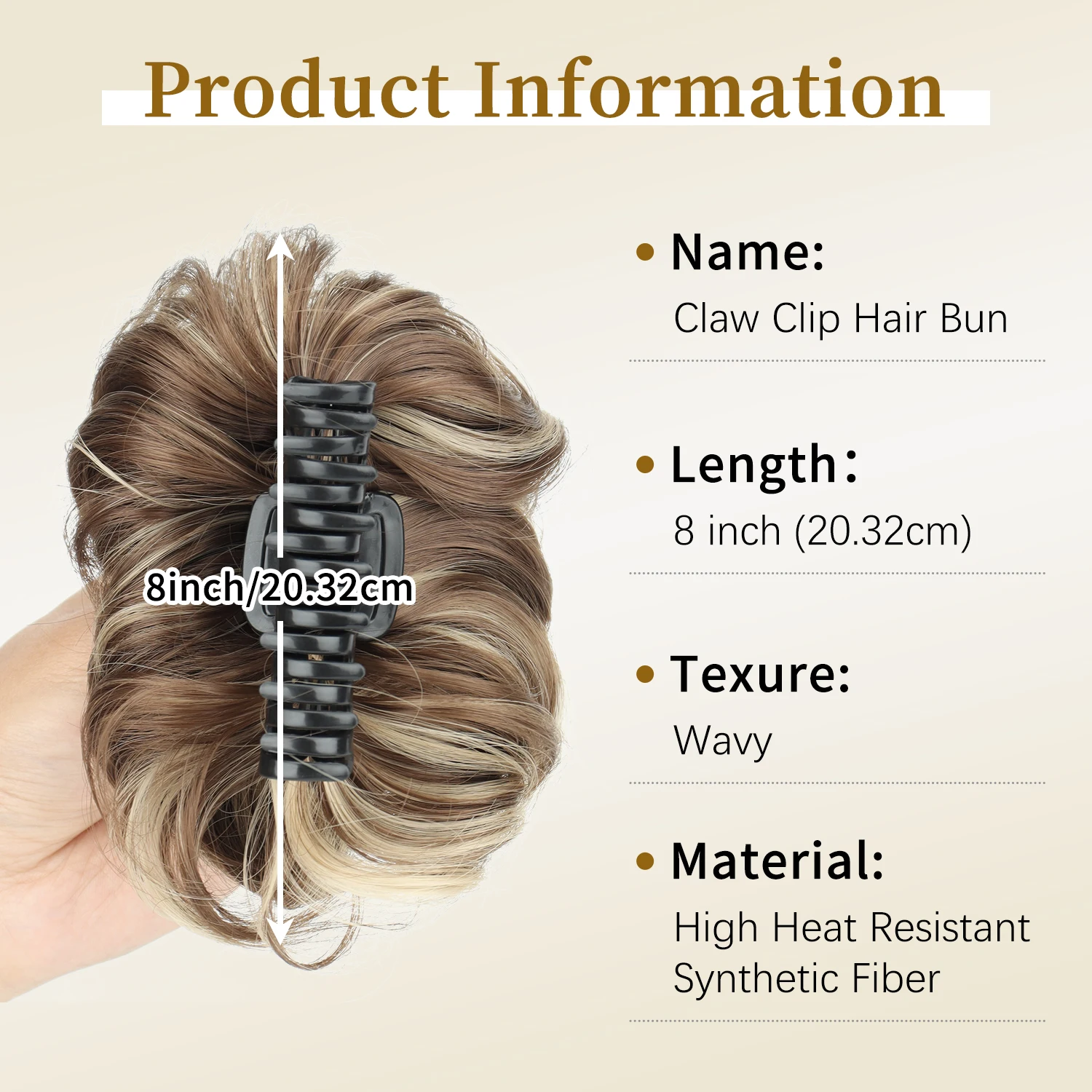 Synthetischer Haarknoten mit K – Claw Clip Messy Bun Hair Piece Bewertung und Preis