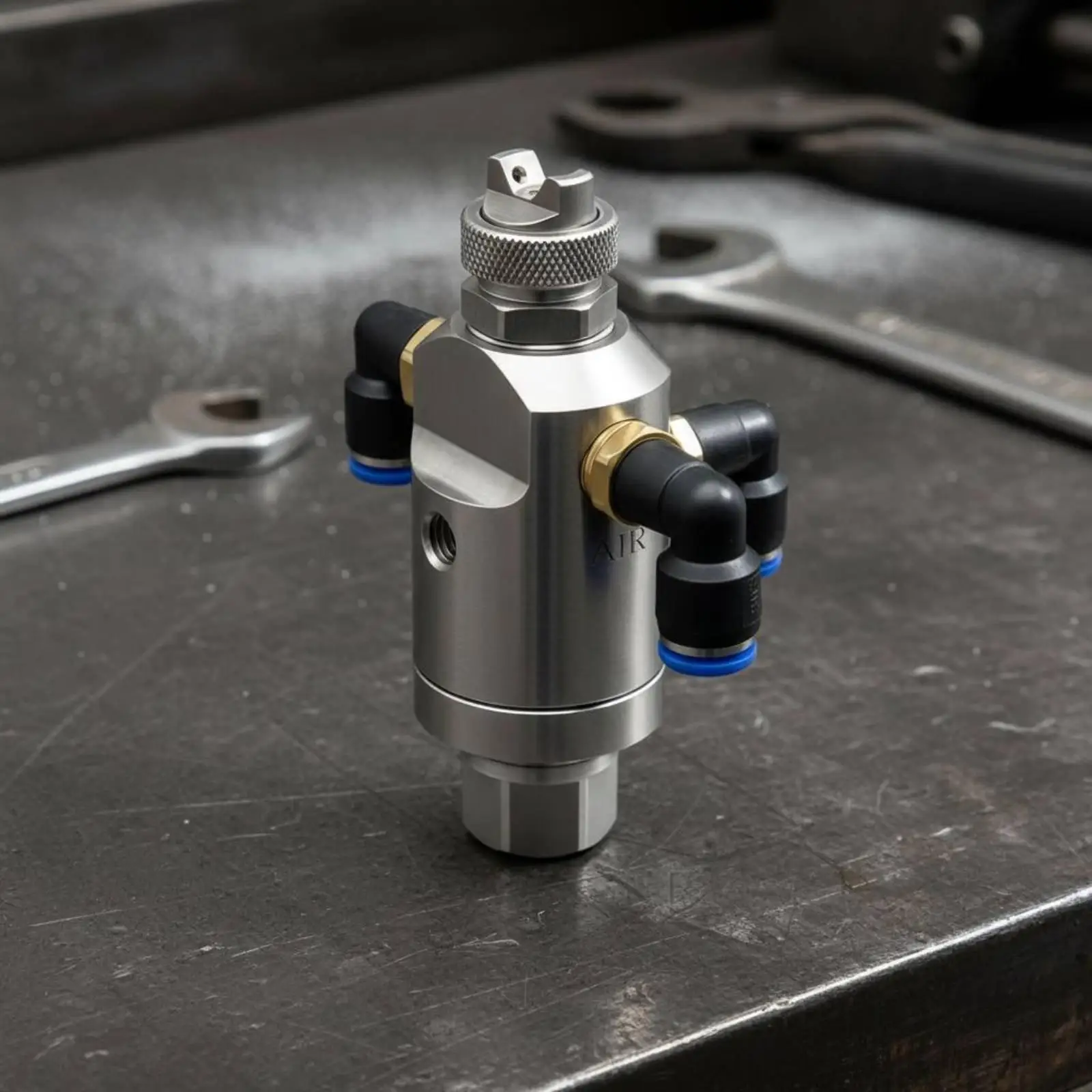 304 Stainless Steel Anti Drip Air Atomizing Nozzle Fine Mist Spray Head for Industrial Dust Suppression