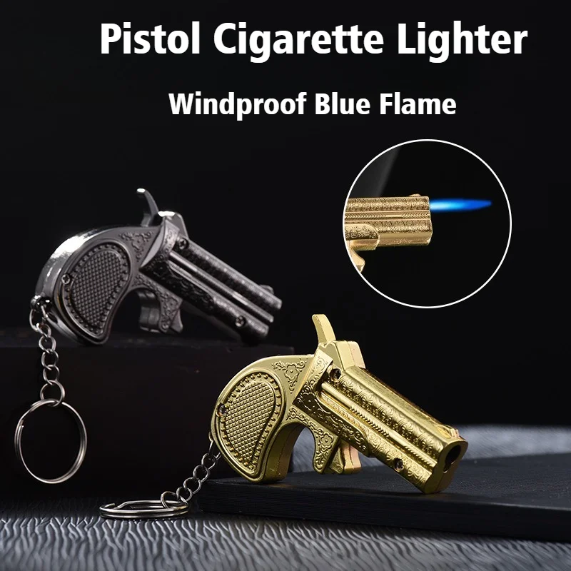 

2025 Newest Pistol Lighter Gun Cigar Igniter for Smokes Blue Fire Windproof Open Flame Cigarettes Lighters & Smoking Accessories