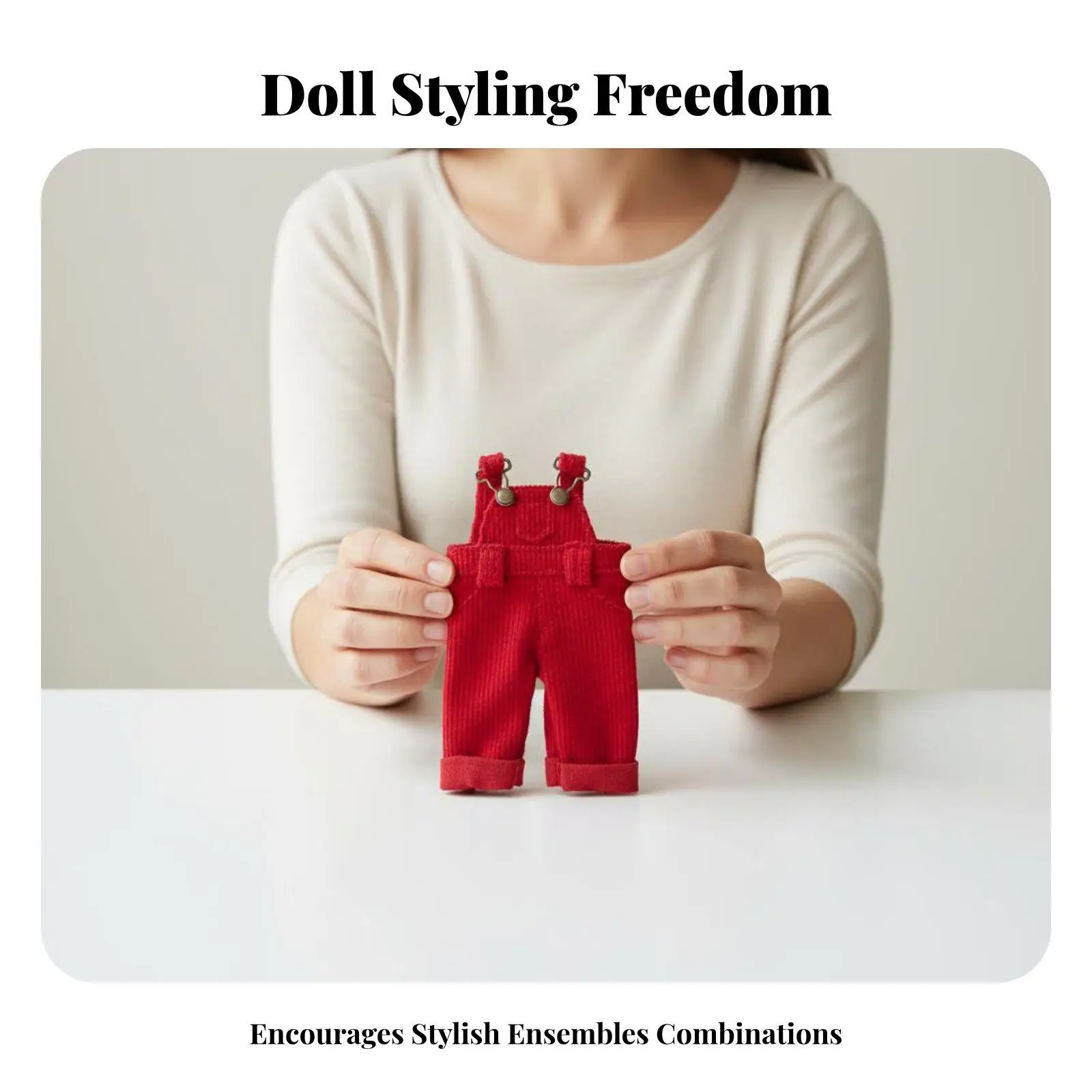 Doll Overalls Quality Material Designer Doll Clothes Durable Fashion Accessory for Dolls Storytelling Play