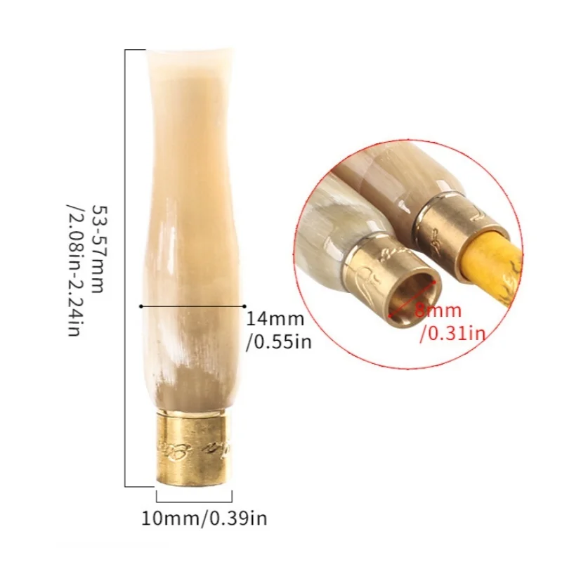 Natural Cow horns Mini Cigarette Filter Reduce Tar For 8mm Reusable Washable Yak horn Smoke Mouthpiece Portable Gadgets for Men