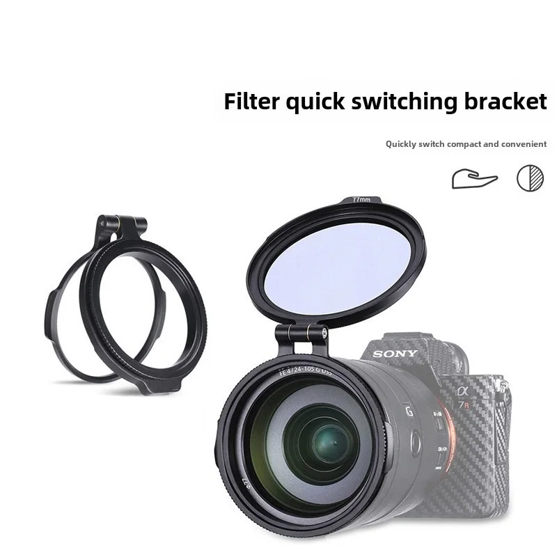 

ND Filter Rapid Filter System DSLR Camera Accessory Quick Switch Bracket for 58/62/72/77/82mm DSLR Lens Adapter Flip